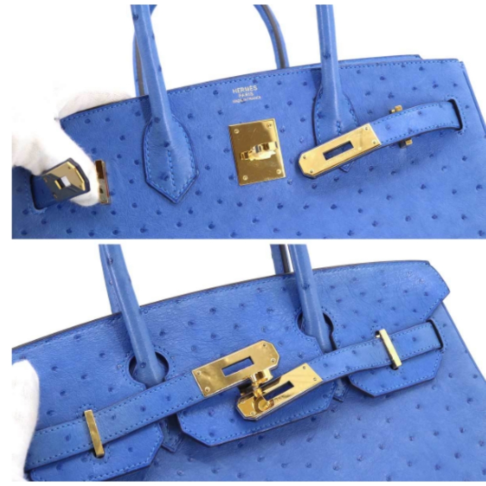 Hermes Birkin Ostrich Mykonos 30cm - New - Picture 6 of 7